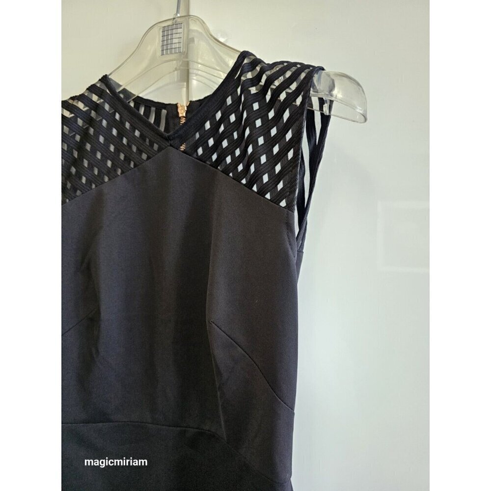 BNWT TED BAKER LONDON LUCETTE MESH DETAIL BODYCON DRESS black - Picture 10 of 16